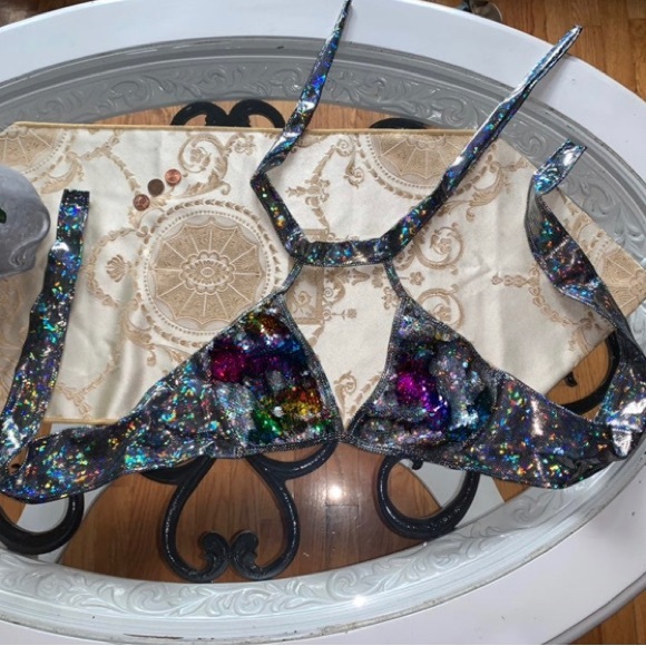 J Valentine Flip Sequin top. Rave festival - Picture 2 of 2